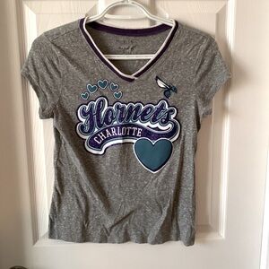 Girls Charlotte Hornets Vneck Tee